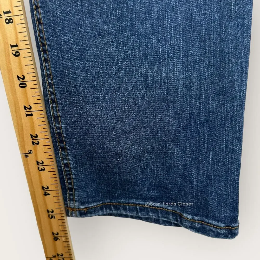 Daily Ritual Girlfriend Jeans Size 29 Medium Wash Mid Rise Slim Fit